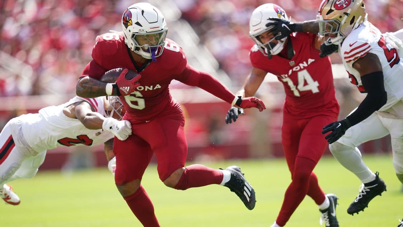 The role of running back James Conner, above, in Arizona will change significantly after the Cardinals' selection of Jeremiyah Love.
