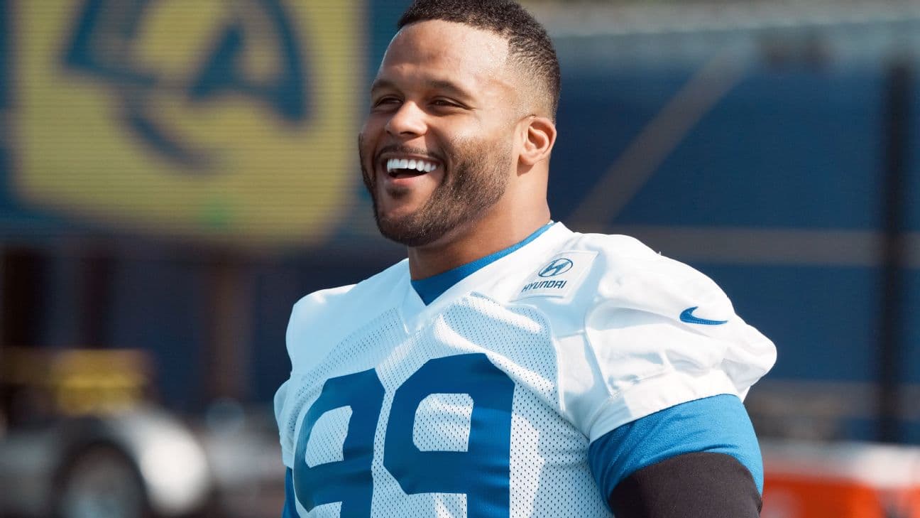 On Thursday, Rams coach Sean McVay said he was hopeful defensive tackle Aaron Donald would be able to play on "Monday Night Football."