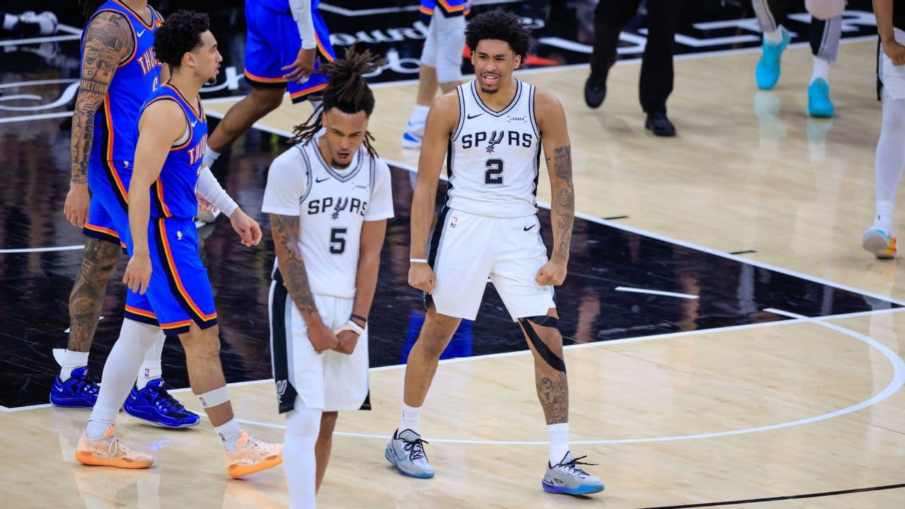 Stephon Castle led the San Antonio Spurs during the team's postseason run with 6.1 APG.