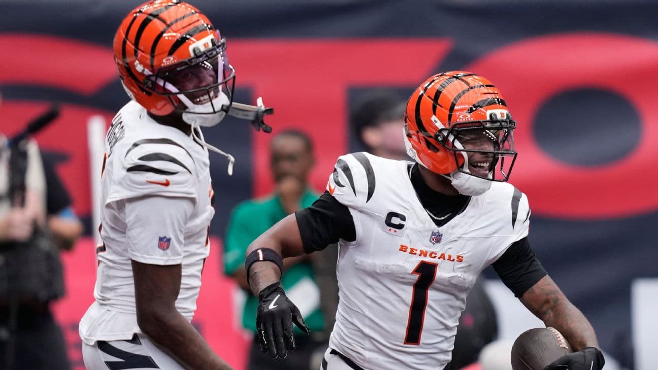 Tee Higgins (groin/neck) and Ja'Marr Chase (concussion) both practiced Friday.