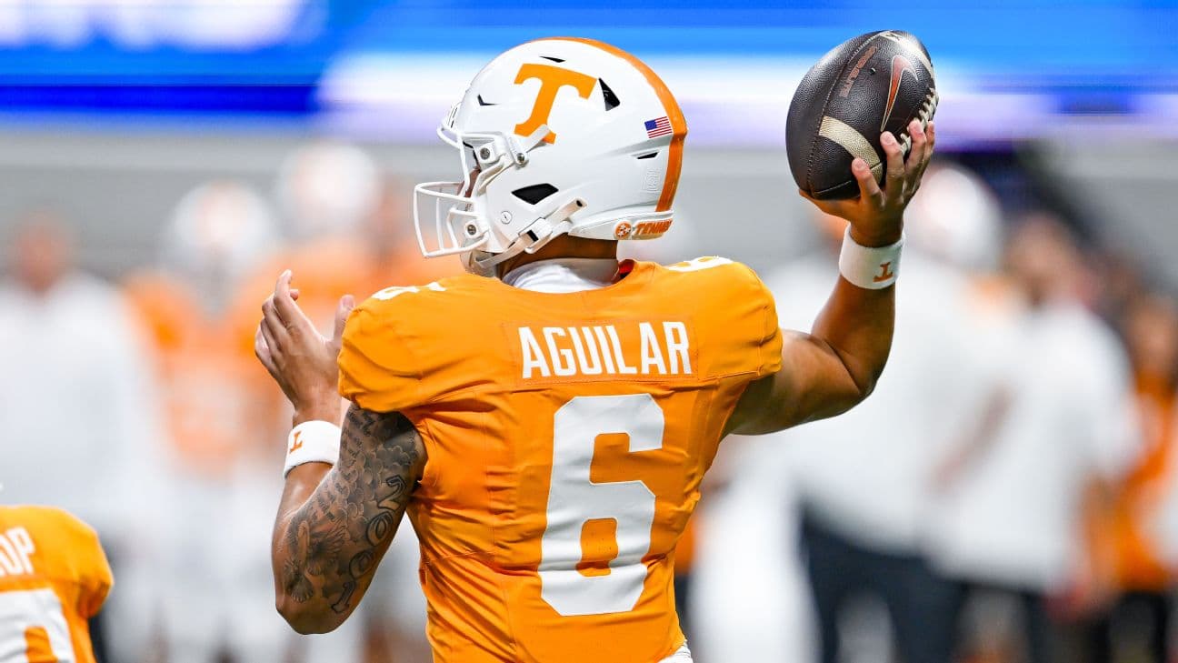 App State transfer QB Joey Aguilar has yet to be sacked or intercepted in his first two games with the Vols.