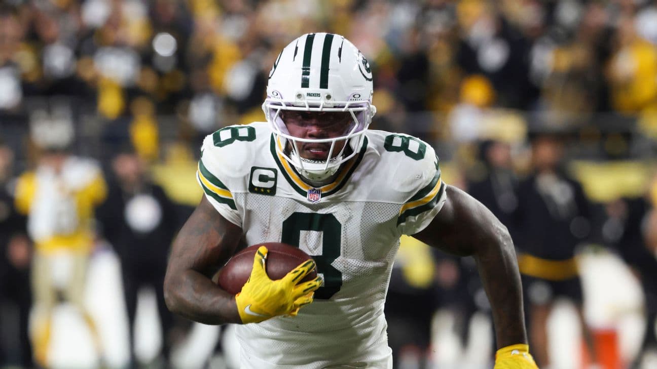 Josh Jacobs of the Green Bay Packers has nine touchdowns this season.