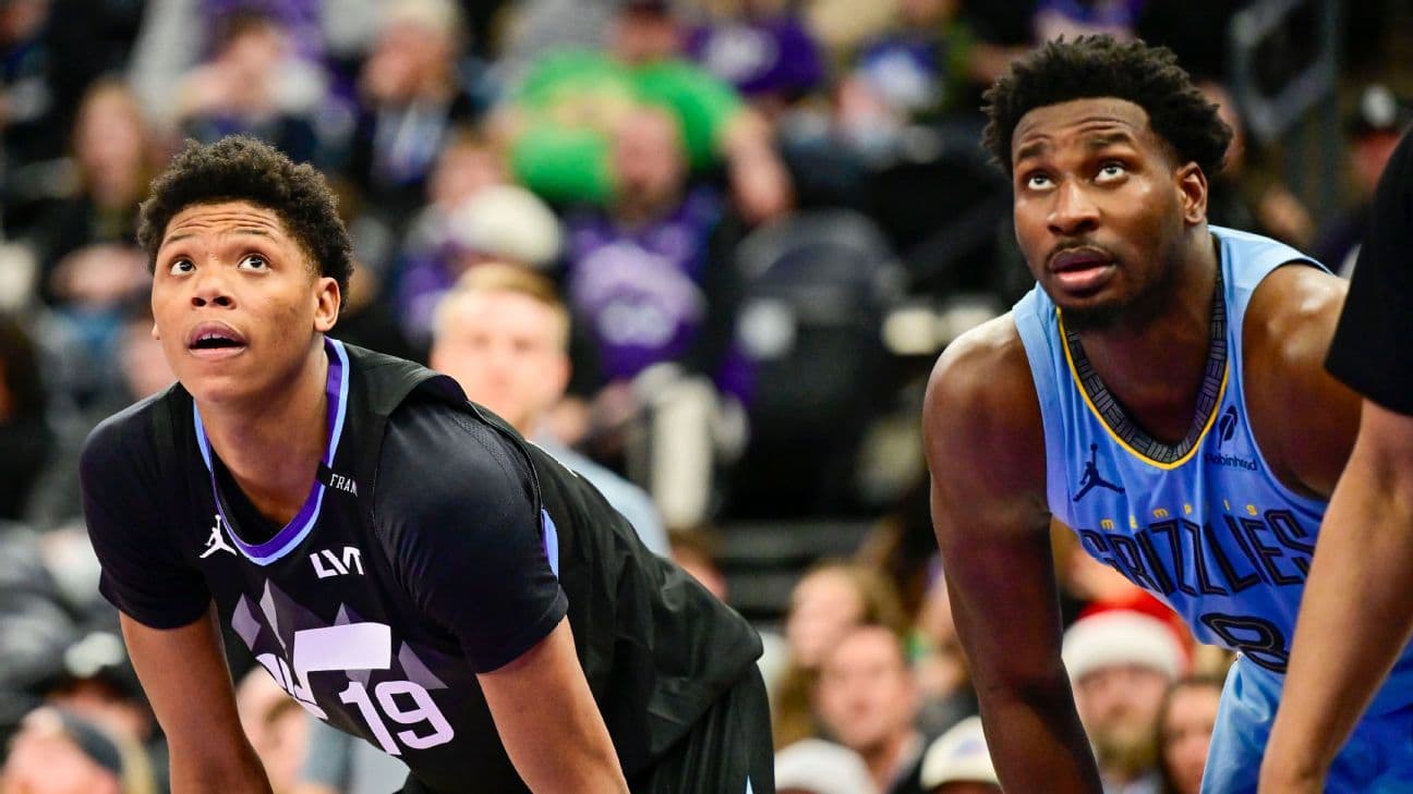 Jaren Jackson Jr., right, joins a talented young roster in Utah and could be a key piece going forward.