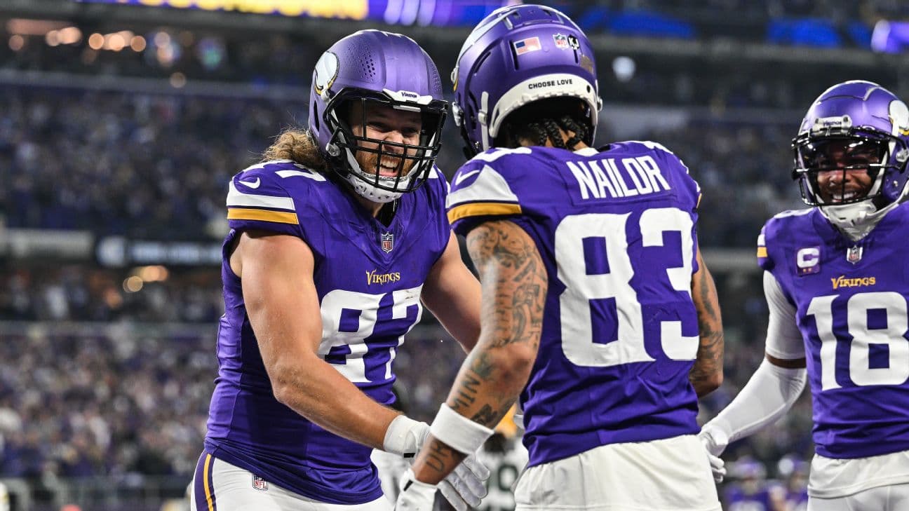 Two of the key offseason decision the Vikings' front office will have to suss out include what to do with WR Jalen Nailor and TE T.J. Hockenson.