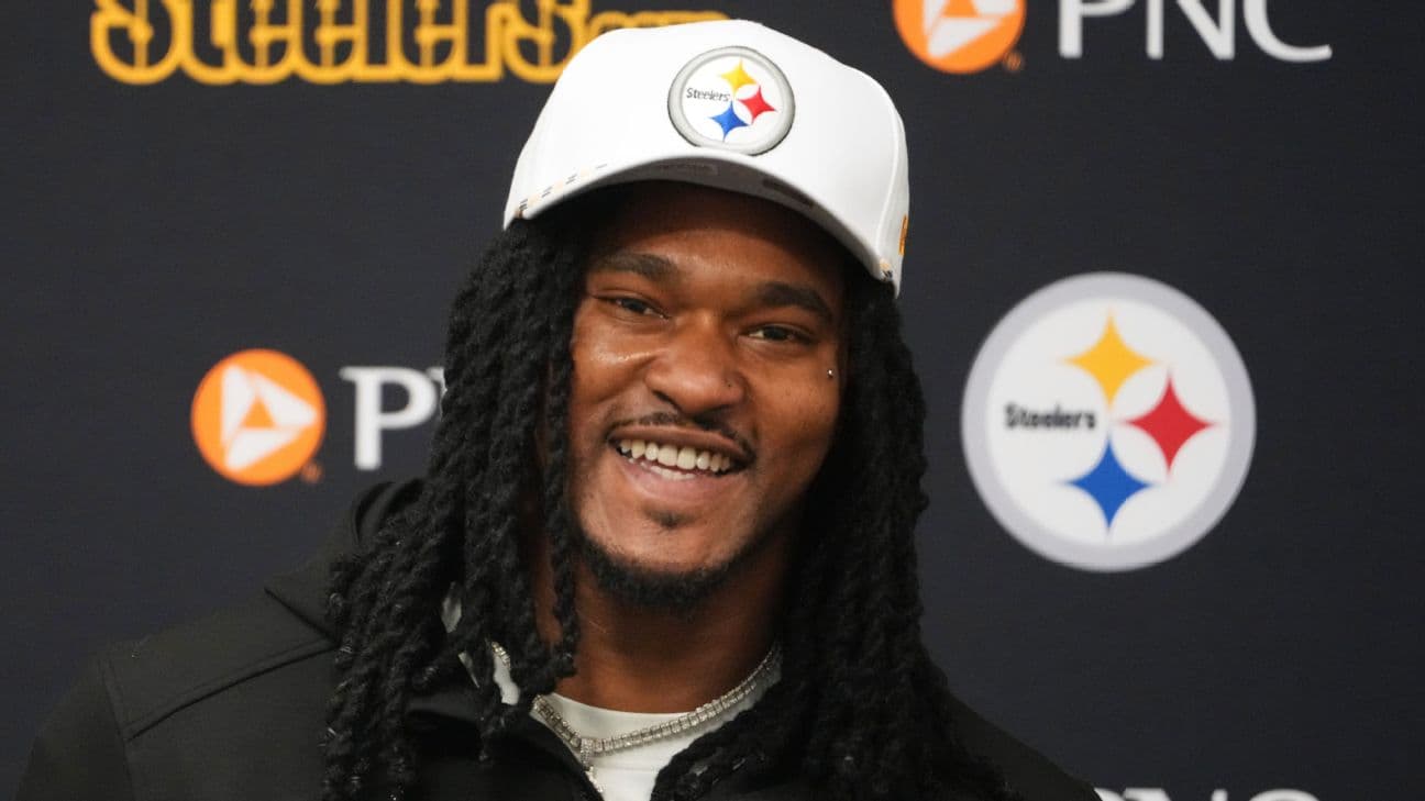 New Steelers running back Rico Dowdle led the Panthers with 1,076 yards rushing in 2025, giving him consecutive 1,000-yard seasons between Carolina and Dallas.