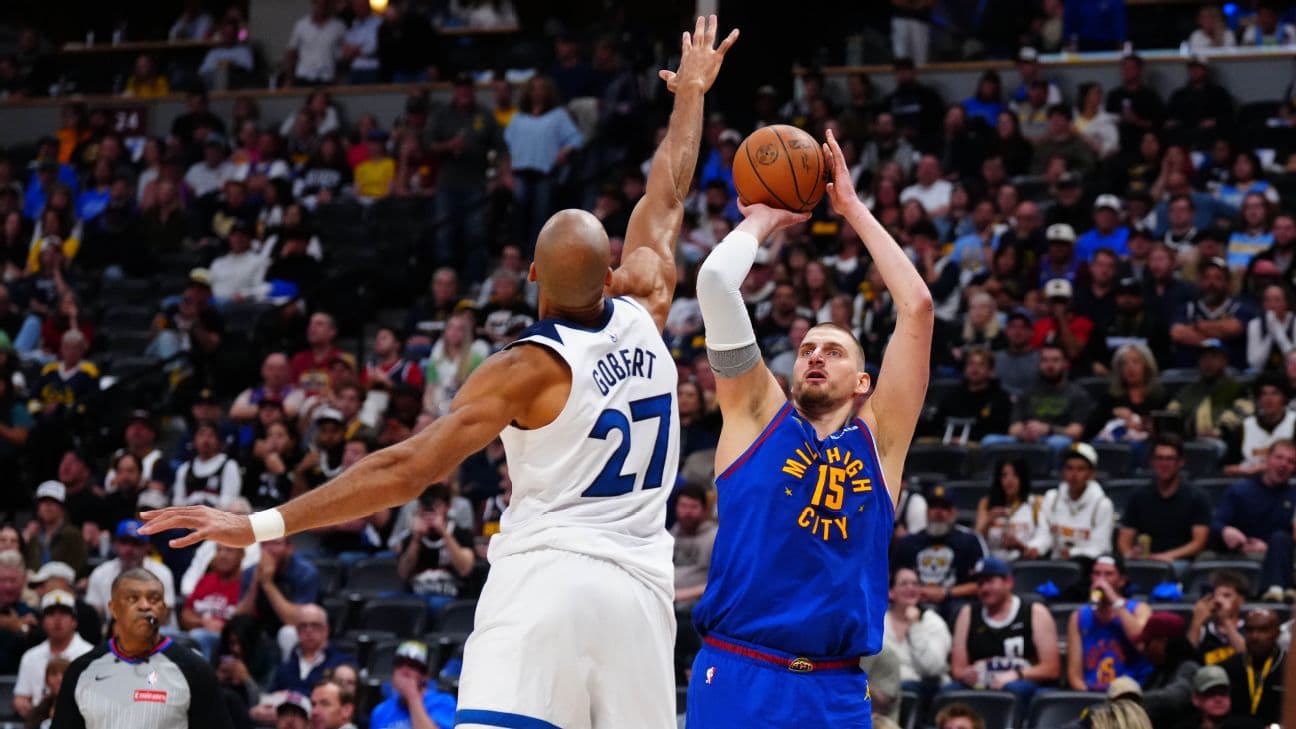 Timberwolves center Rudy Gobert held three-time MVP Nikola Jokic to 1-of-8 shooting in their individual Game 2 matchup Monday night.