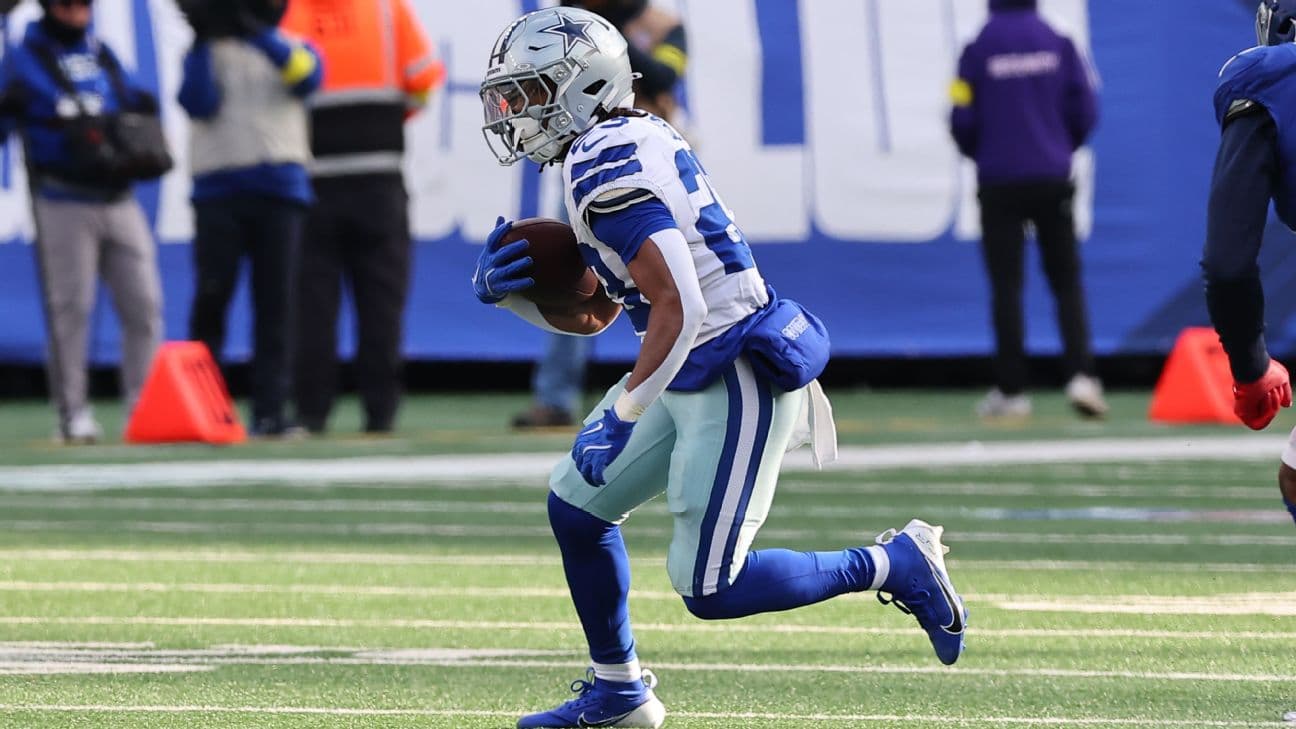 Jaydon Blue is battling for the No. 2 running back job behind Javonte Williams after a disappointing rookie season.