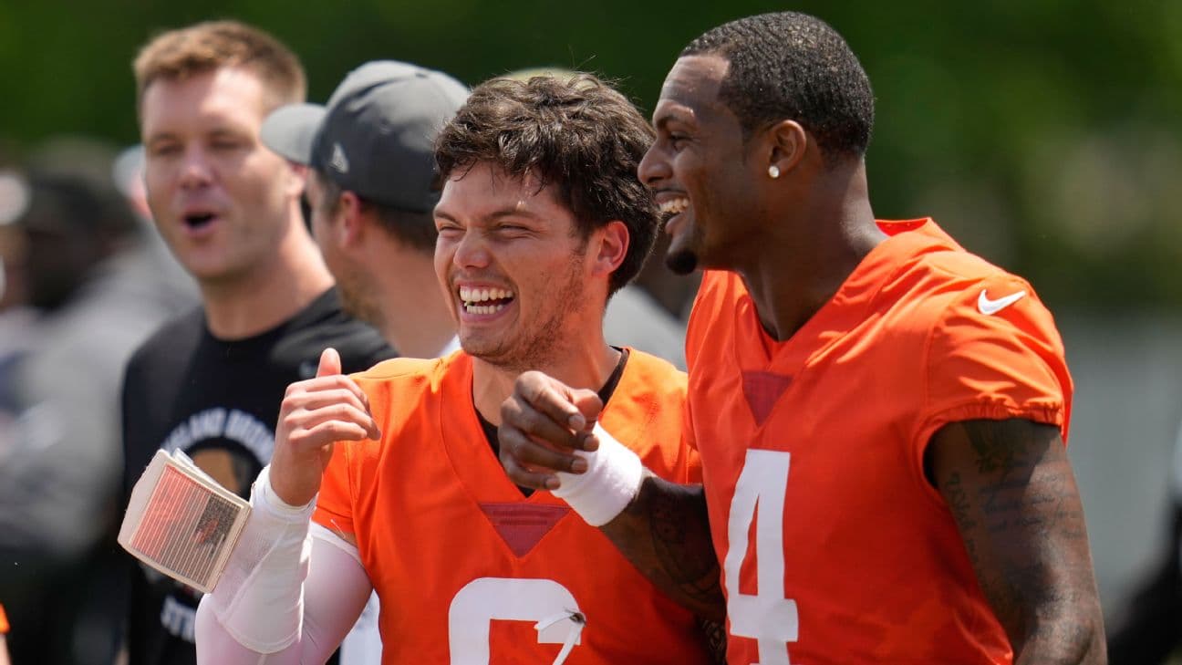 Quarterbacks Dillon Gabriel and Deshaun Watson will each get reps during the Browns' upcoming training camp that begins Tuesday.