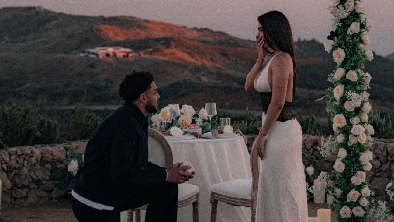 Drake London got on bended knee to his girlfriend of three years before they enjoyed Taco Bell together.