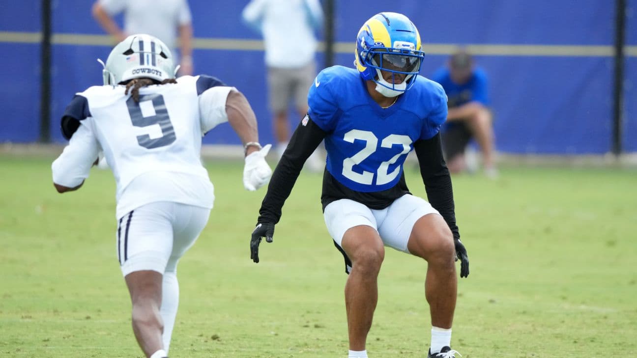 Trent McDuffie is giving Rams receivers a great practice test.