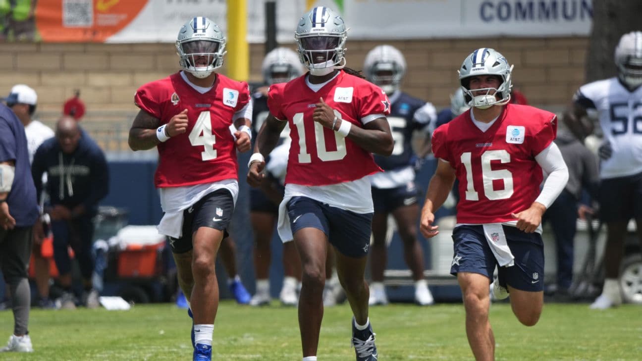 Will Joe Milton III, 10, or Sam Howell, 16, win the Cowboys' QB2 job behind Dak Prescott?