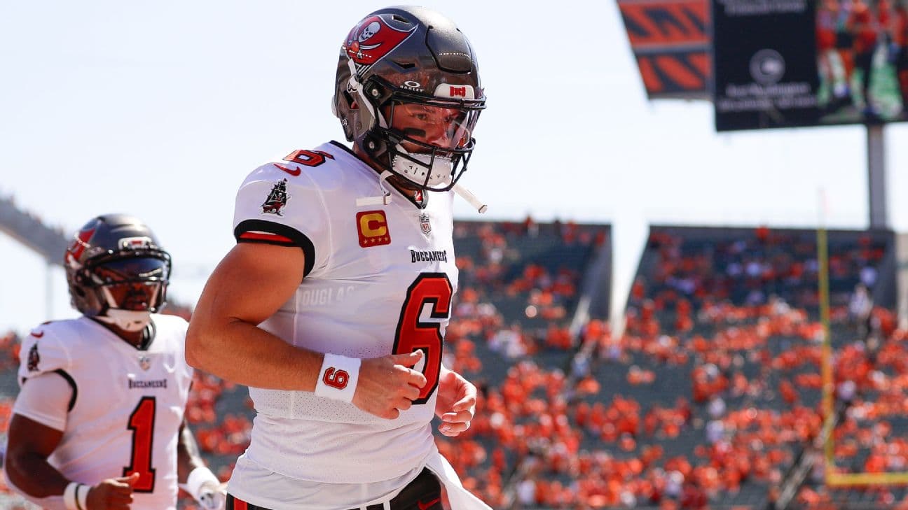 Baker Mayfield has found a home with the Buccaneers and now on Sunday will face the quarterback the Browns chose to replace him with, Deshaun Watson.
