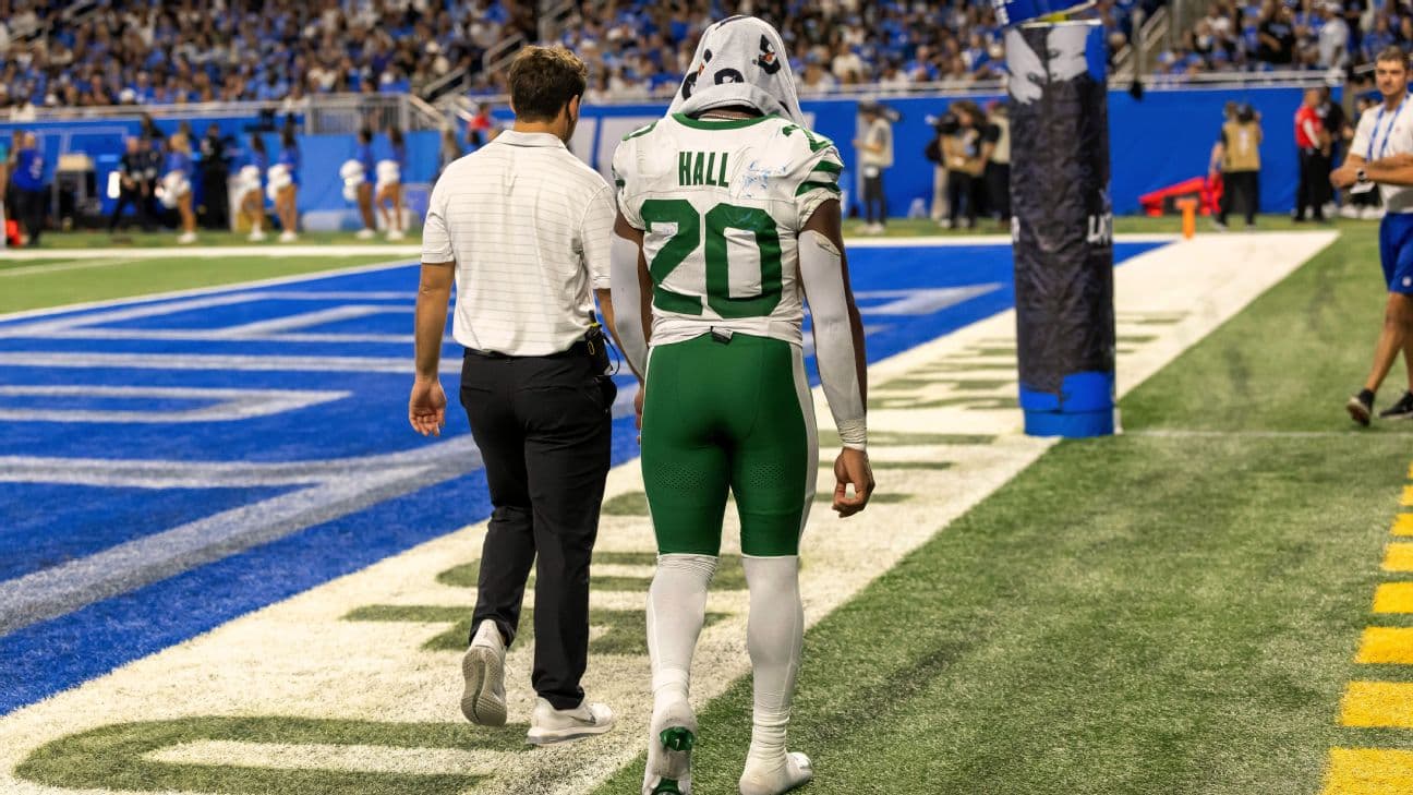 Jets running back Breece Hall said he probably will undergo an MRI on his injured right thigh after leaving Sunday's loss with the injury.
