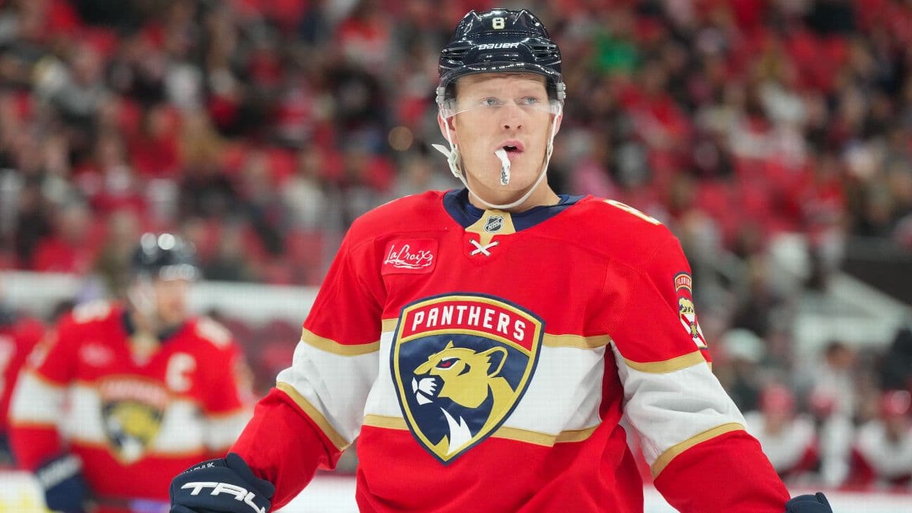 Brady Tkachuk was traded from Ottawa to Florida in the offseason.
