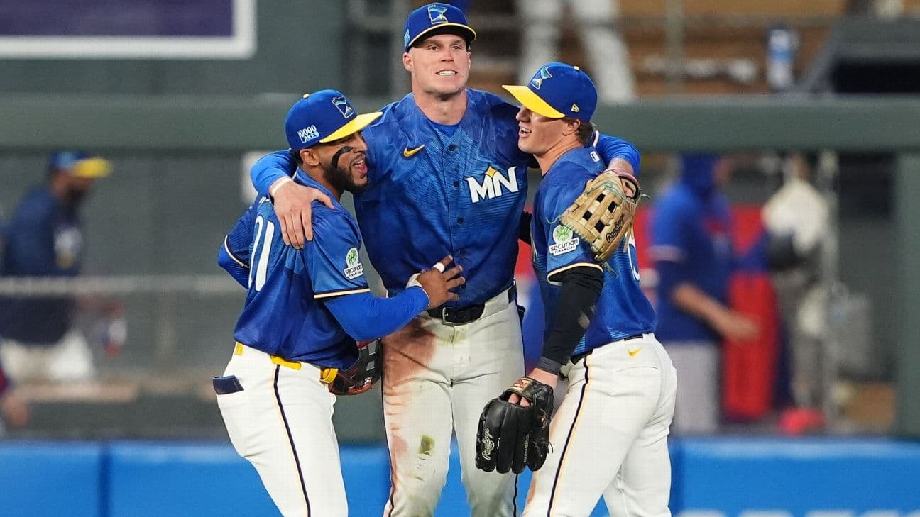 From left to right, outfielders Emmanuel Rodriguez, Walker Jenkins and Luke Keaschall are on-the-rise players for the Twins heading into next season.