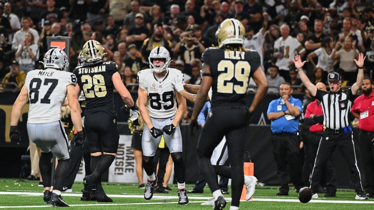 Brock Bowers showed out in Week 3 against the Saints. He caught 10 passes for 116 yards and a touchdown.