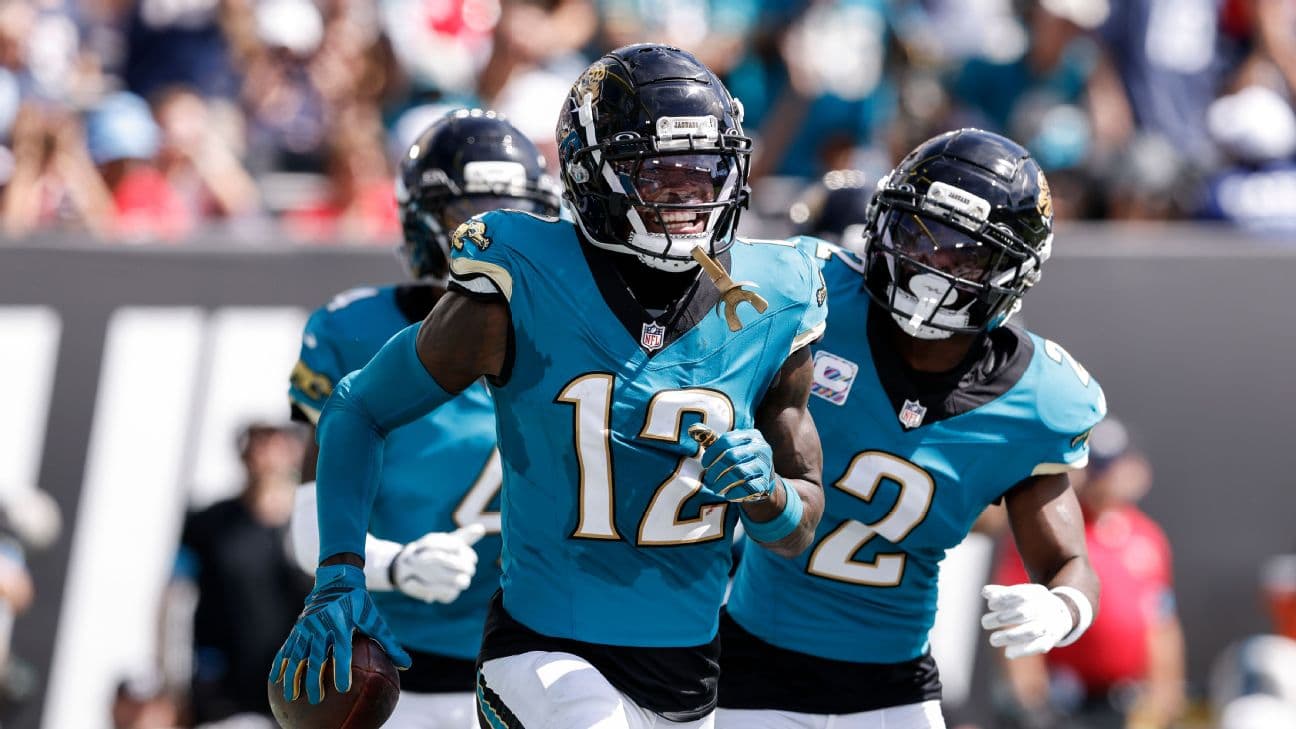 If fantasy managers are searching for a defense they can trust for the next few weeks, they should look no further than the Jacksonville Jaguars. Cornerback Travis Hunter #12 of the Jacksonville Jagua
