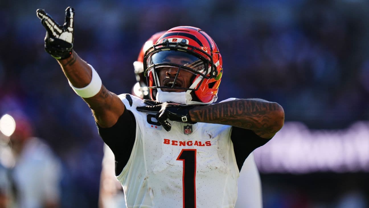 Ja'Marr Chase finished with five receptions for 62 yards and a touchdown in Sunday's game, but it was his halftime speech that had the most impact on the Bengals' victory.