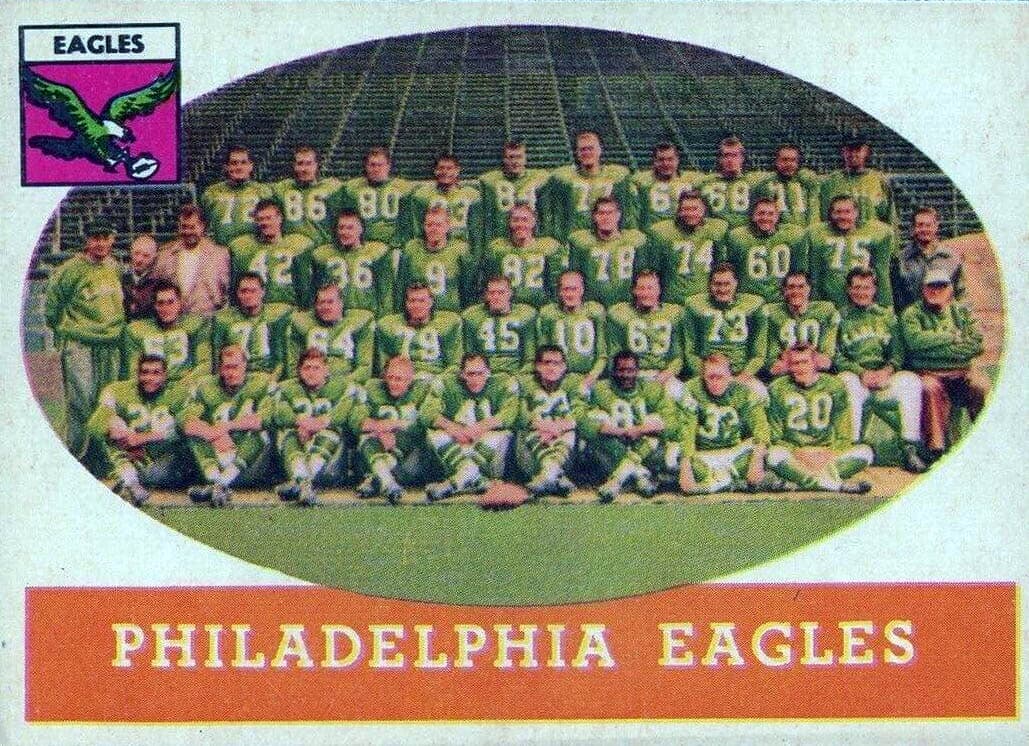 1958 topps phila eagles team