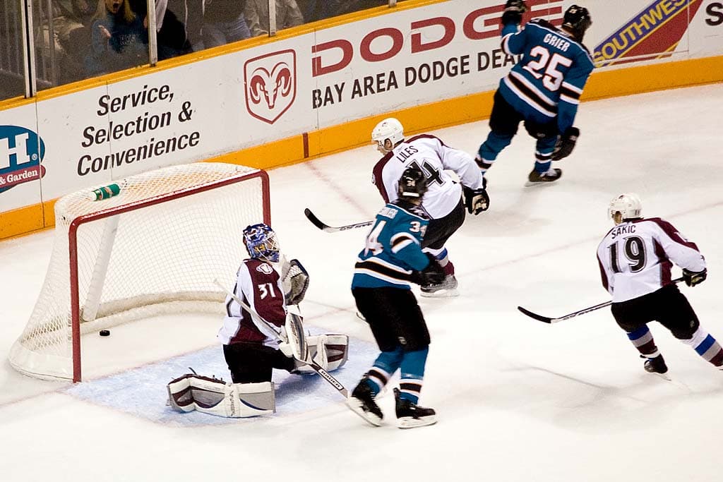 Mike Grier of the San Jose Sharks