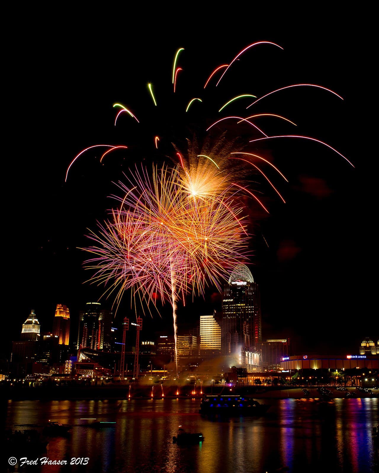 Fireworks After A Cincinnati Reds Baseball Game