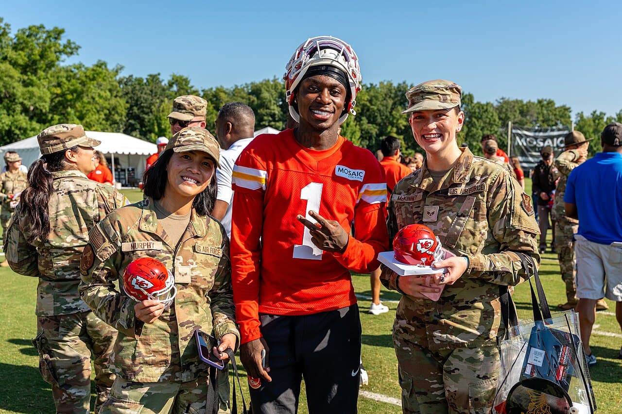 Xavier Worthy of the Kansas City Chiefs