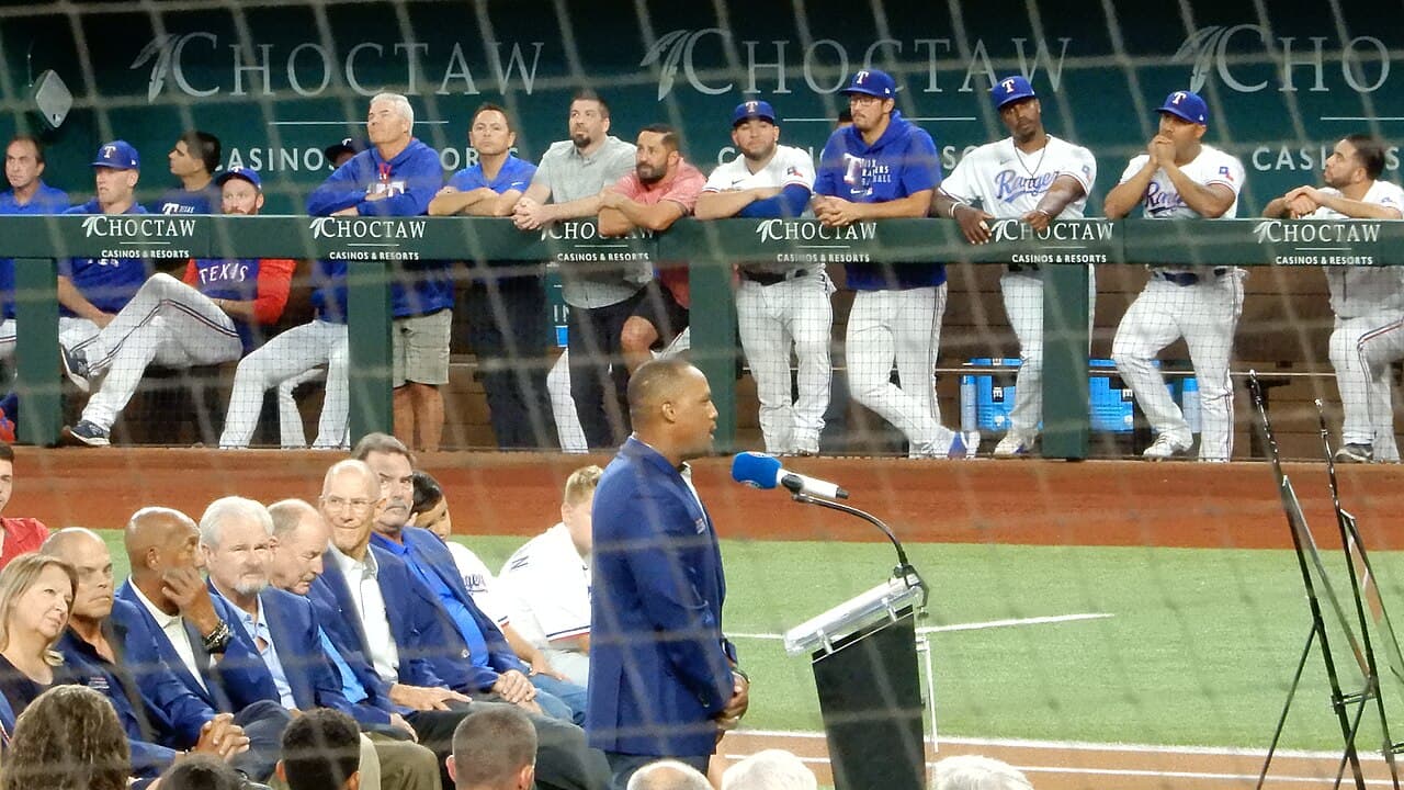 Adrian Beltre Being Inducted Into The Texas Rangers Baseball Hall Of Fame
