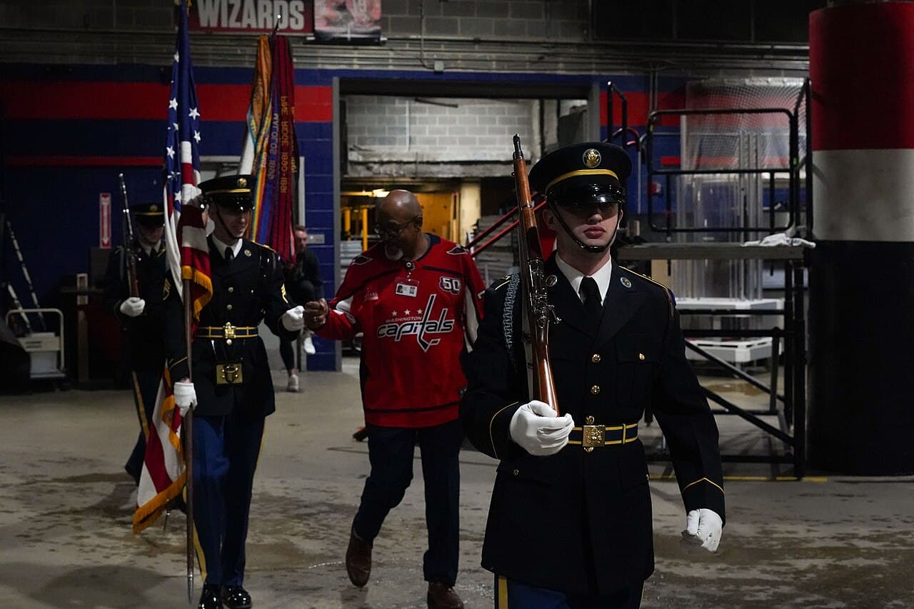 3d U.S. Infantry Regiment (The Old Guard) at the Washington Capitals Salute to the Military game in Capital One Arena in Washington on February 25, 2025 - 5