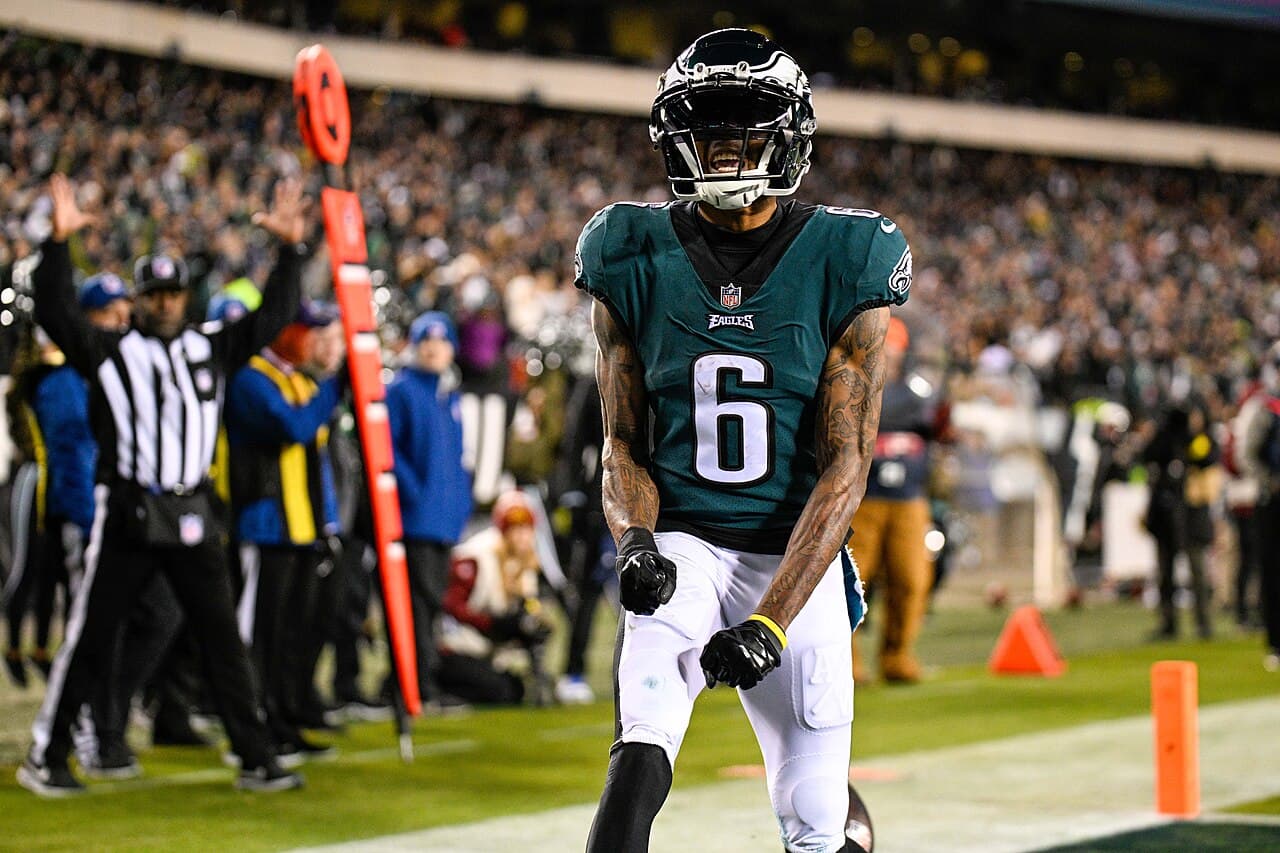 DeVonta Smith of the Philadelphia Eagles