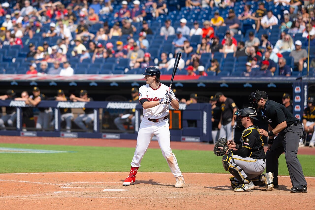 Chase DeLauter of the Cleveland Guardians