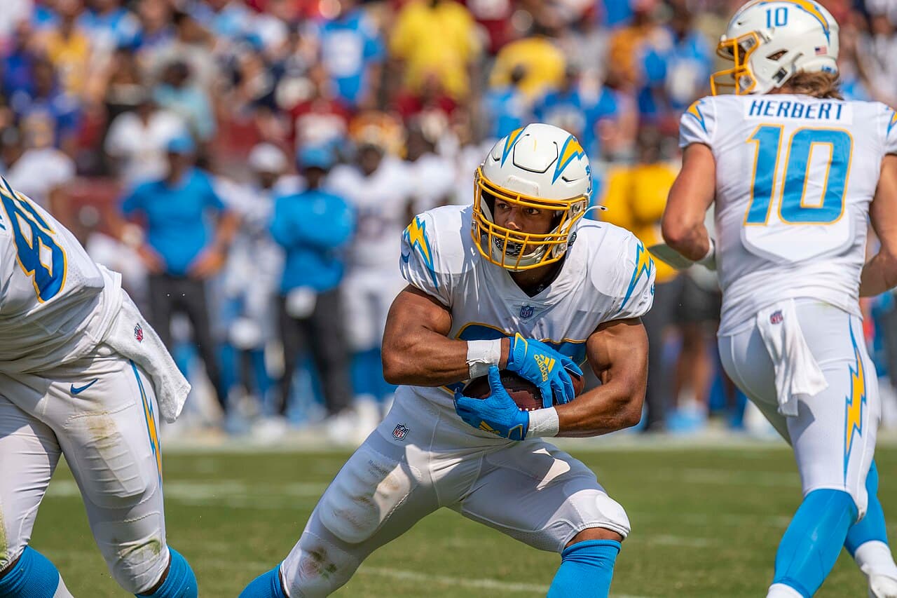 Austin Ekeler Washington Football Team vs Los Angeles Chargers 2021 D50 7077
