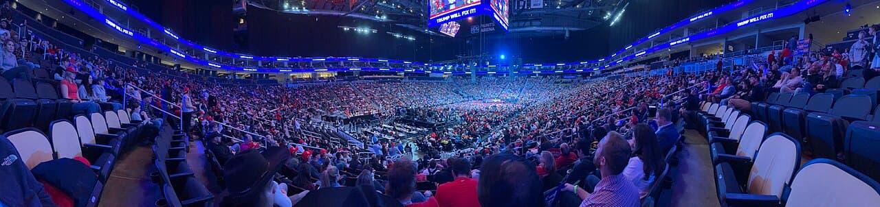 Donald Trump presidential campaign at PPG Paints Arena, Pittsburgh, PA, November 4, 2024